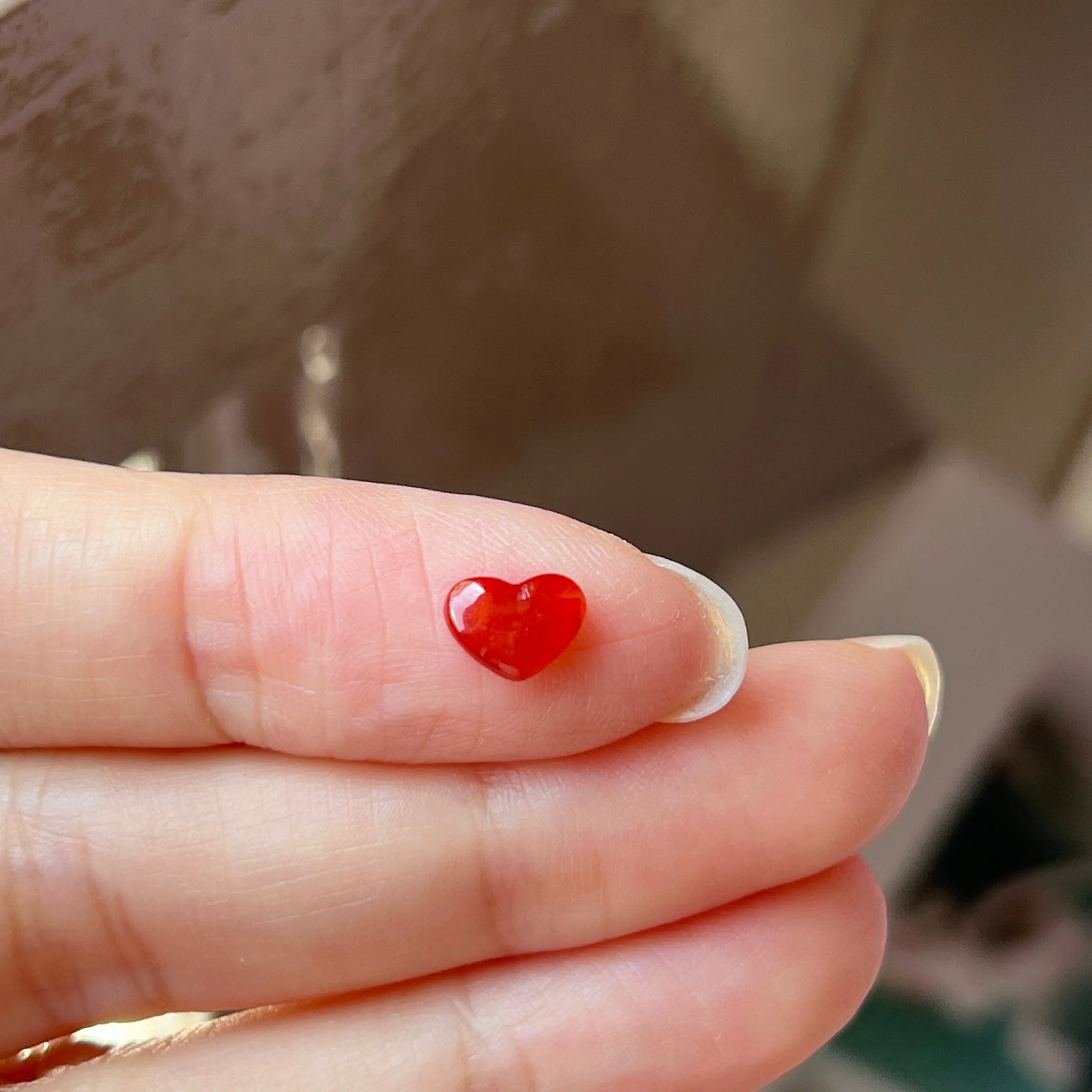 0.80cts A-Grade Natural Red Jadeite Heart No.172150