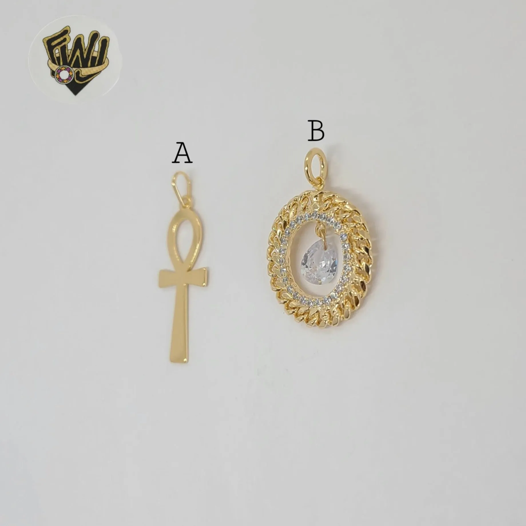 (1-2092) Gold Laminate - Medium Pendants - BGF