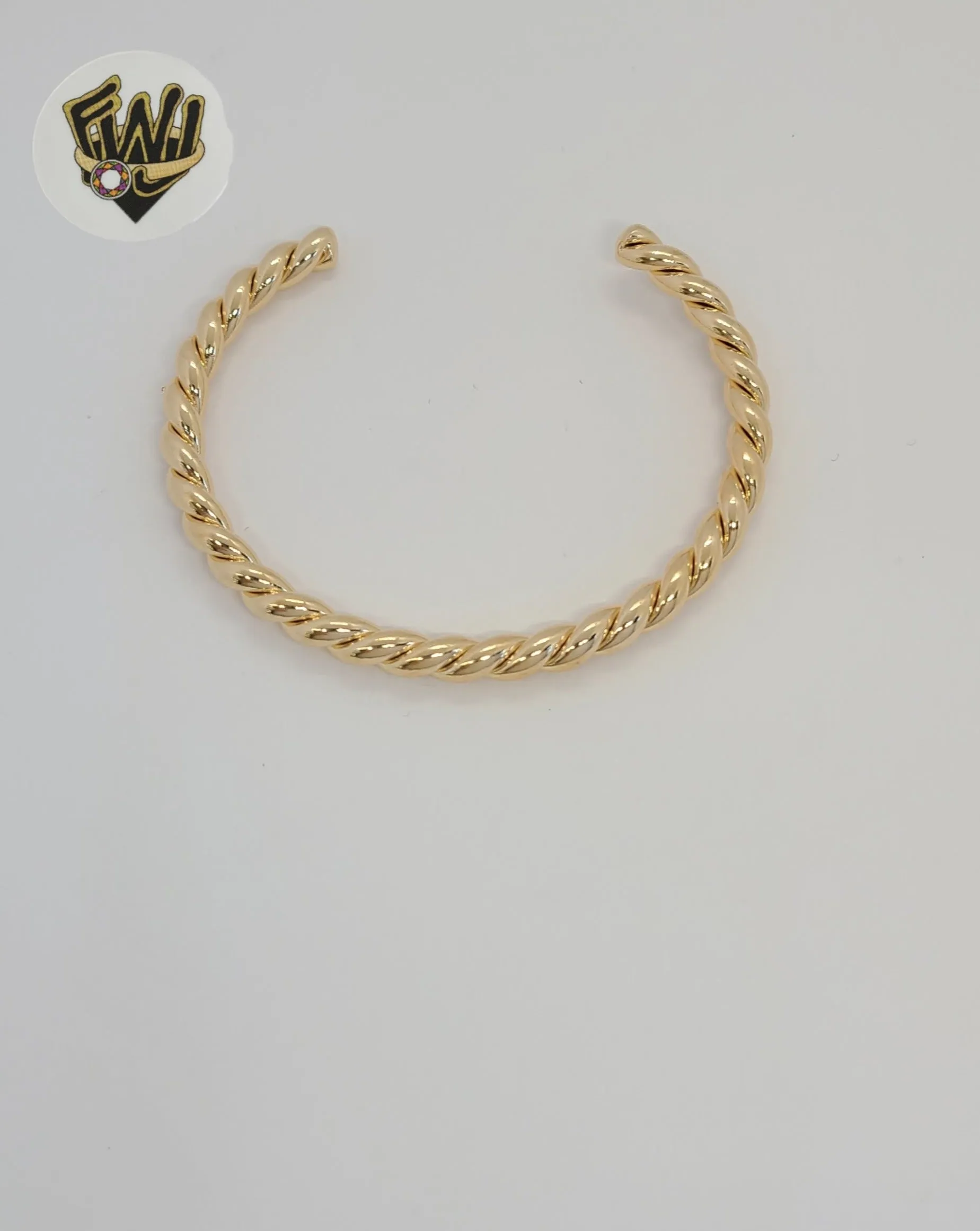 (1-4077-C) Gold Laminate - 5mm Twisted Open Bangles - BGF