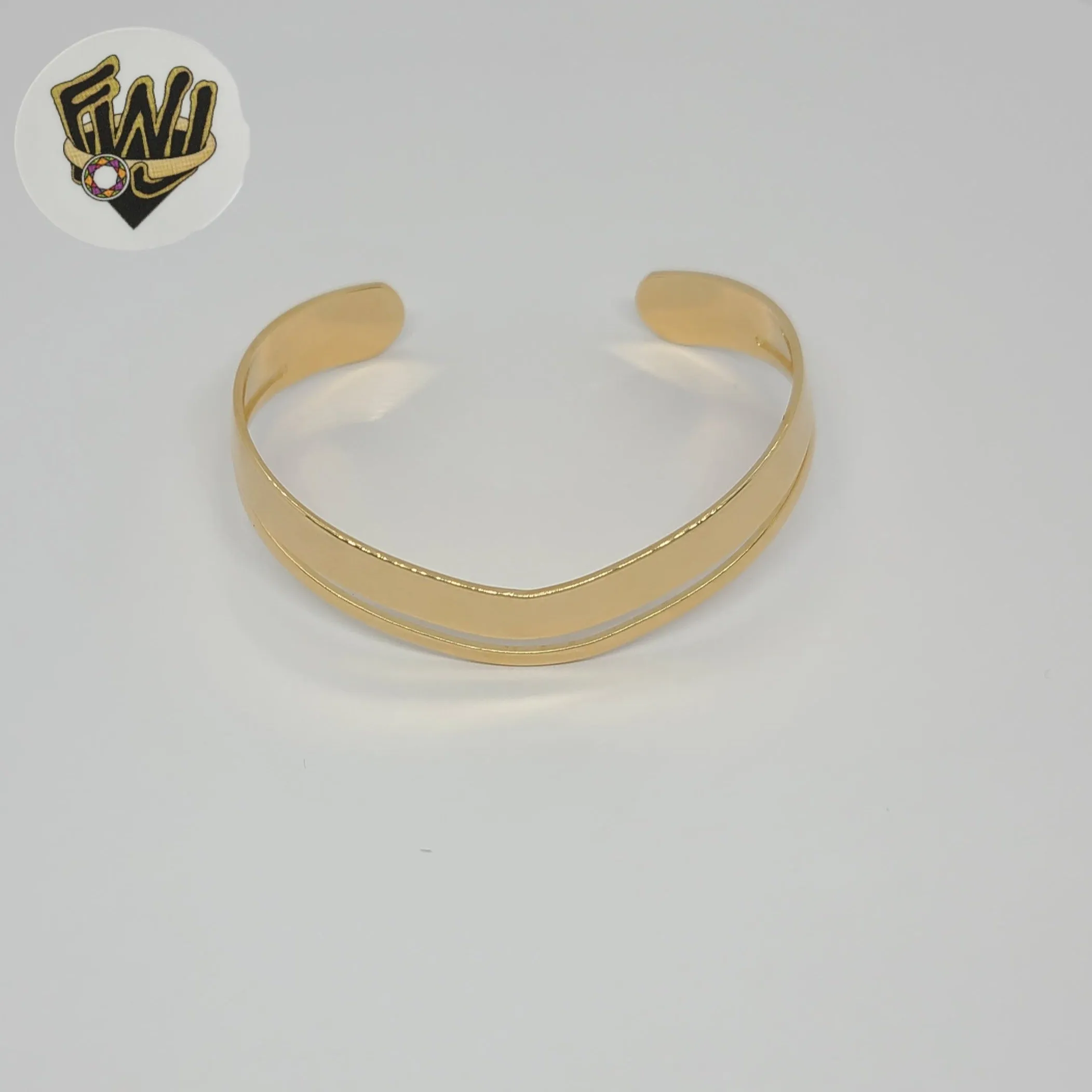 (1-4090-1) Gold Laminate - 10mm Plain Open Bangles - BGF