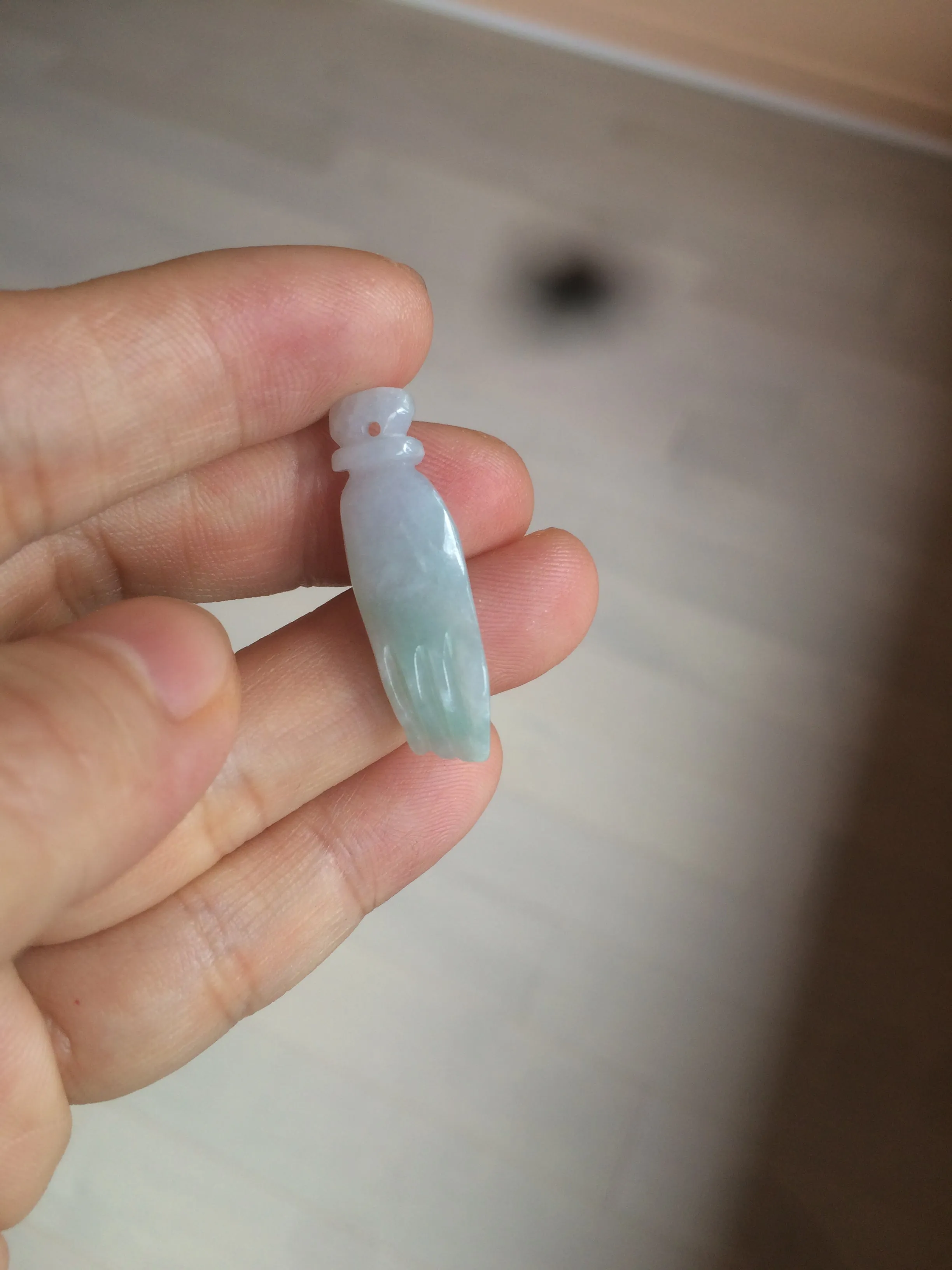 100% natural type A icy watery sunny green/purple a pearl in my palm (apple of my eye, 掌上明珠) Jadeite jade bead AQ72