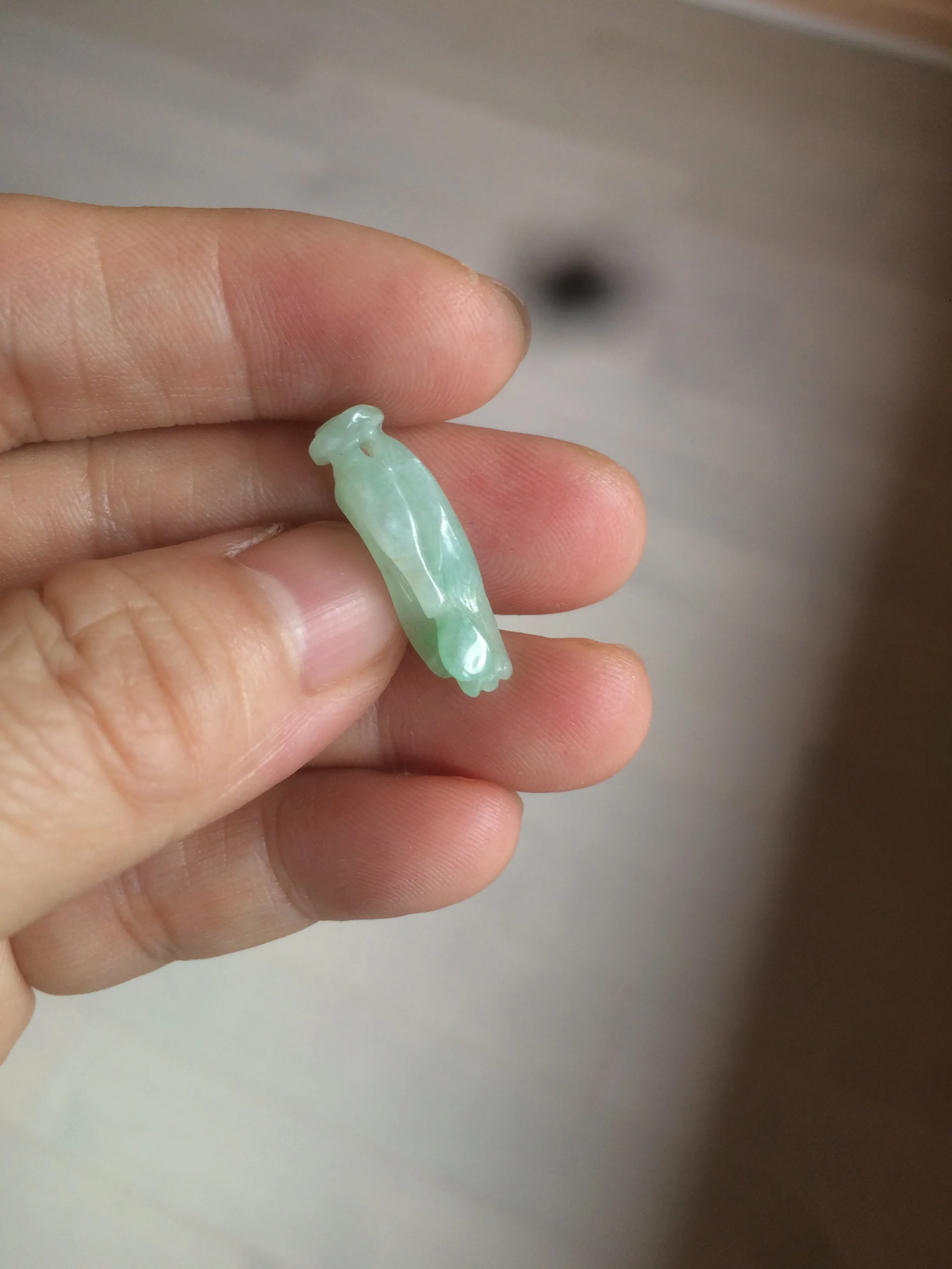 100% natural type A icy watery sunny green/purple a pearl in my palm (apple of my eye, 掌上明珠) Jadeite jade bead AQ72