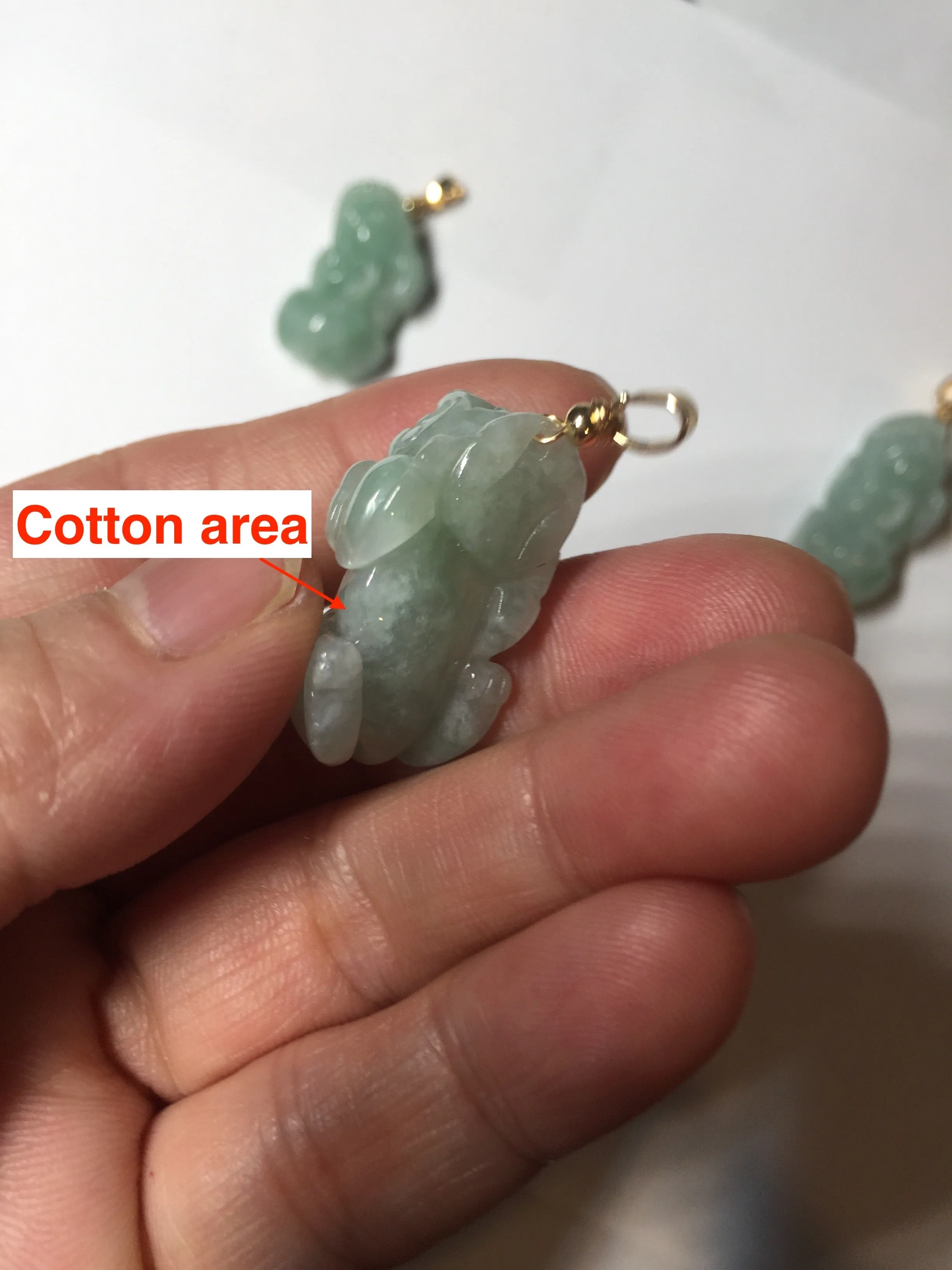 100% natural type A sunny green jadeite jade 3D PiXiu (貔貅) pendant group AX150