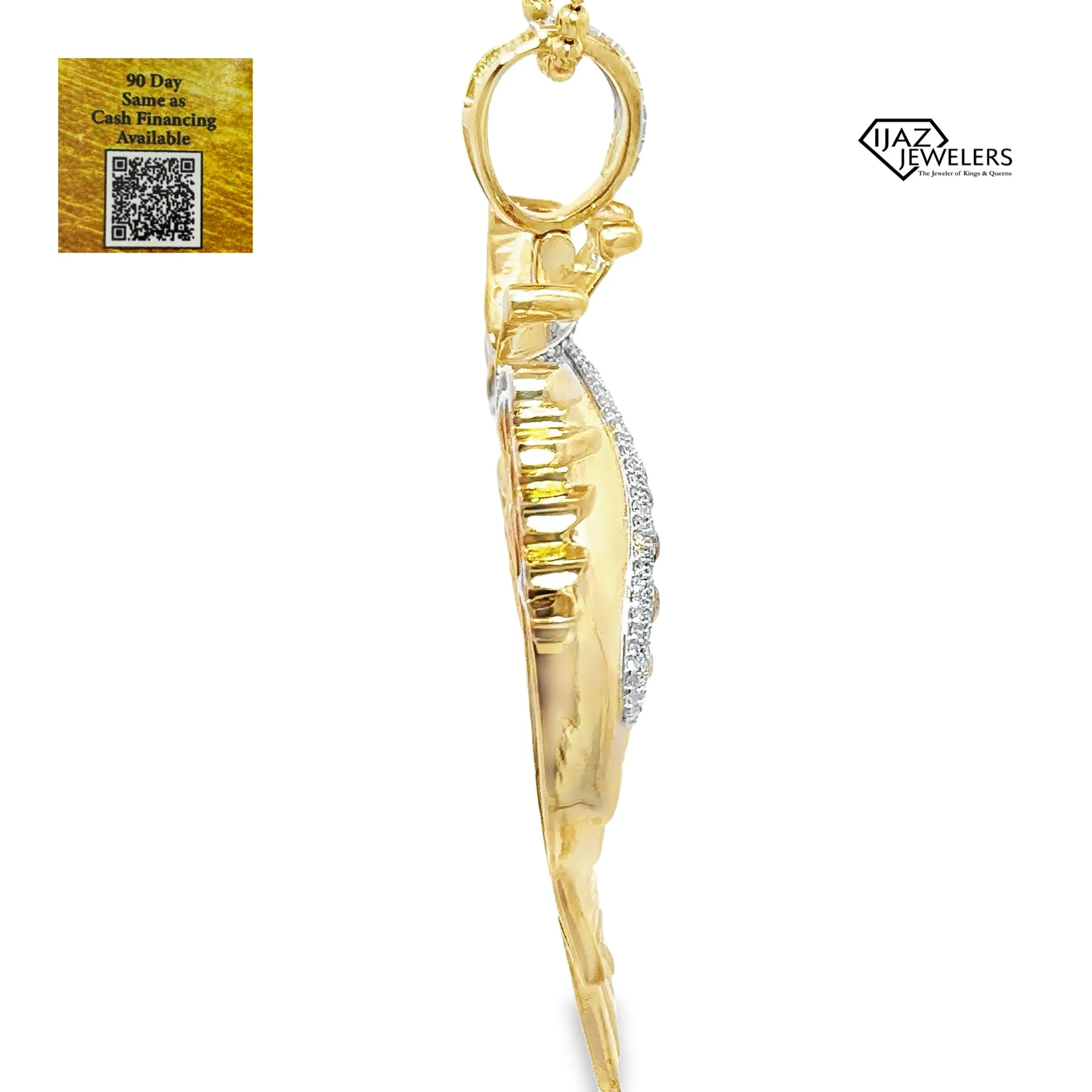 10K Gold 0.20 CTW Diamond Barracuda Charm