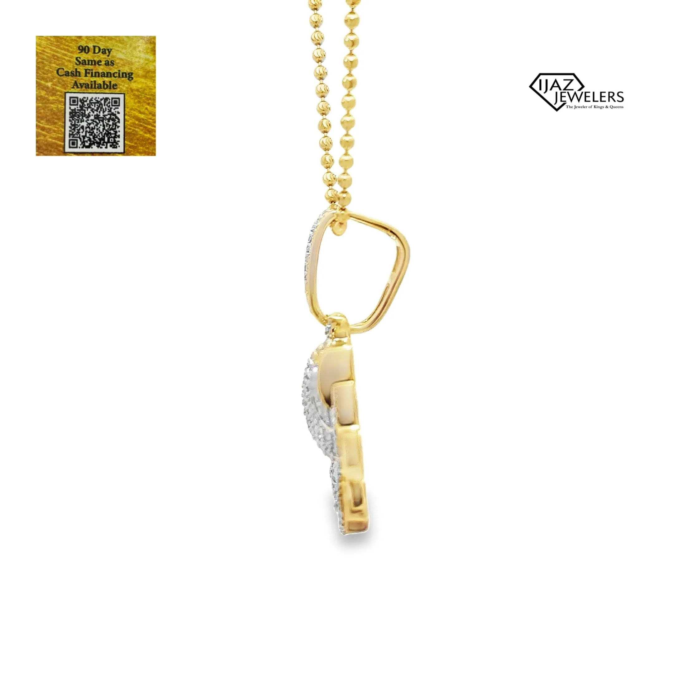 10K Gold 1.75 CTW Diamond Cement Mixer Charm