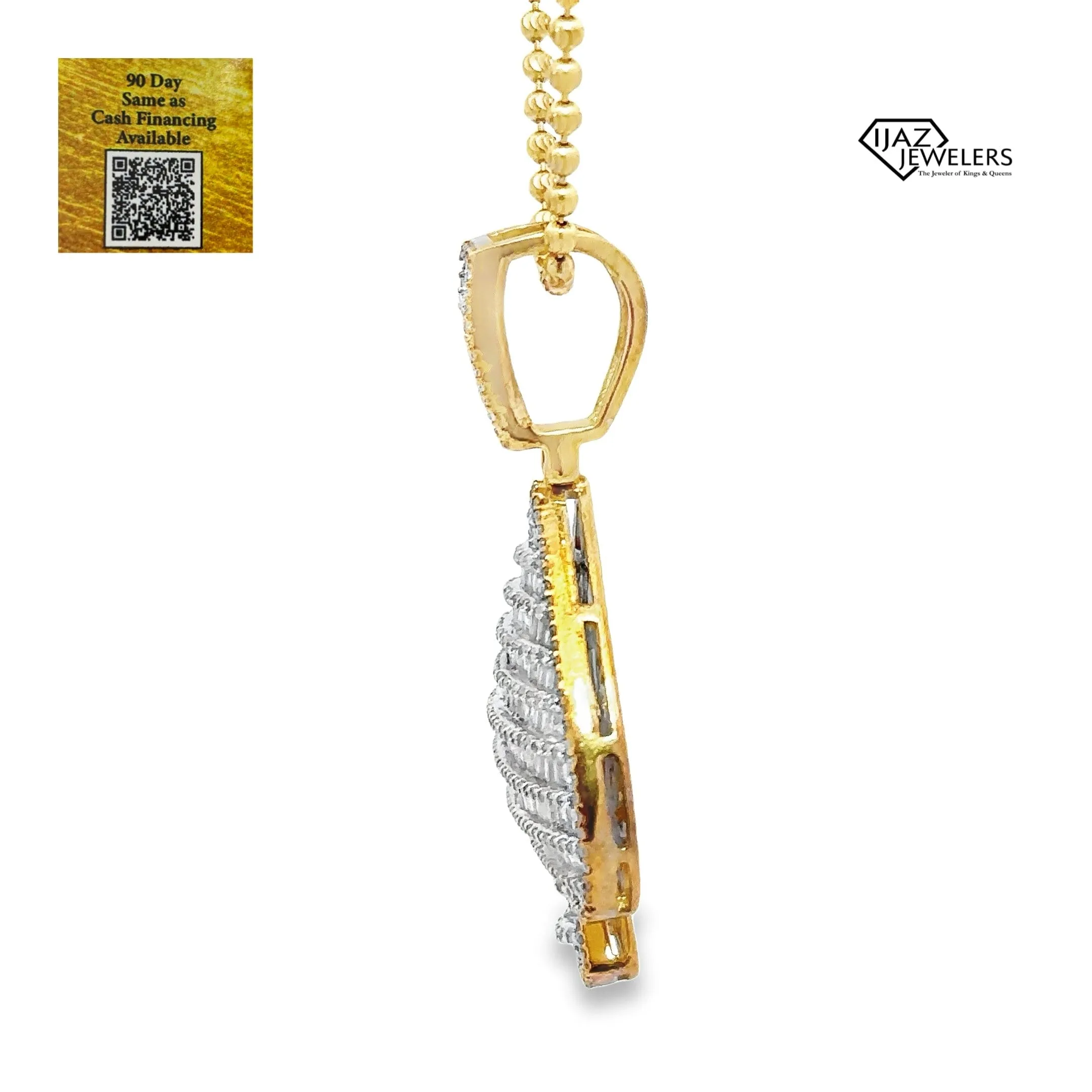 10K Gold 2.40 CTW Diamond Spade Charm