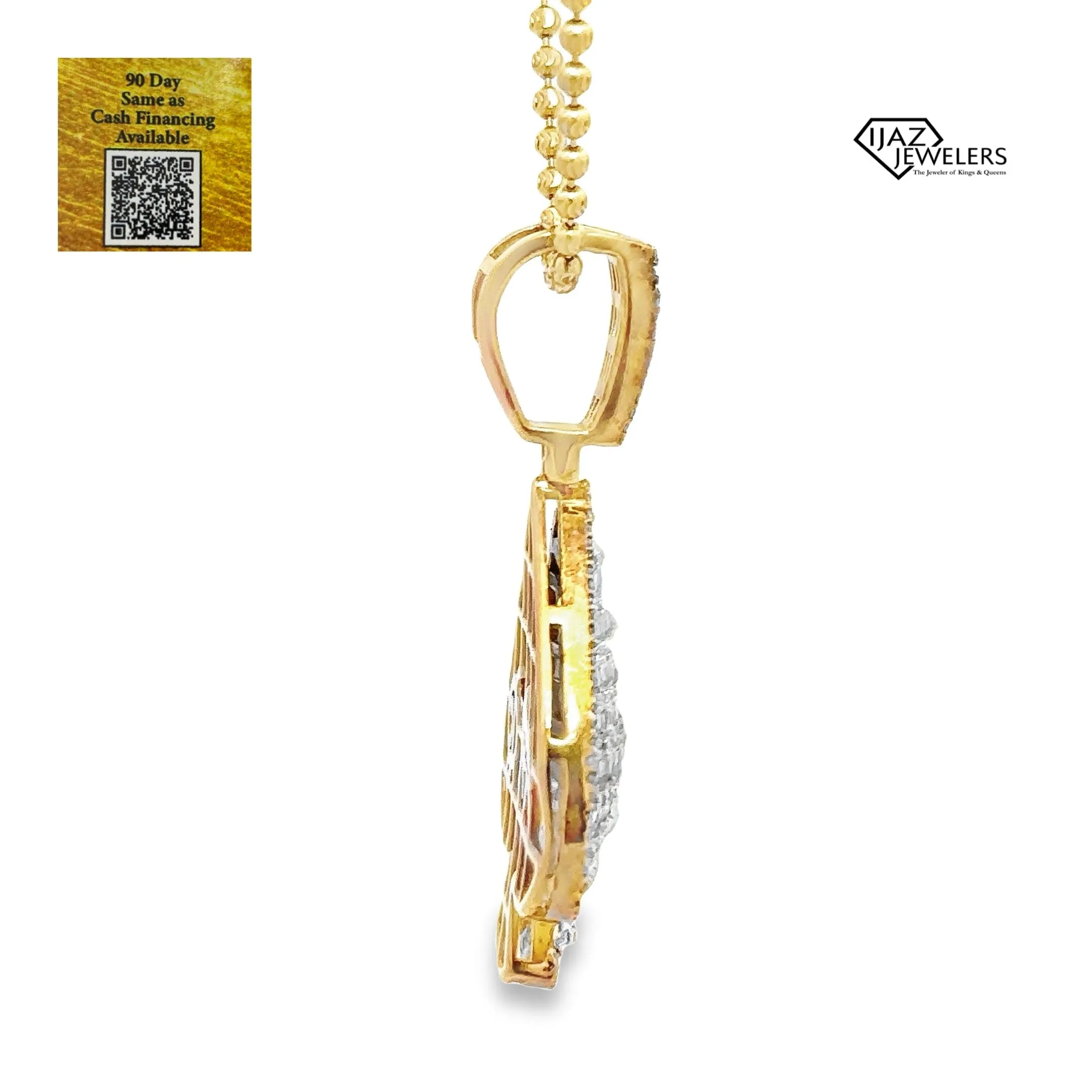 10K Gold 2.40 CTW Diamond Spade Charm