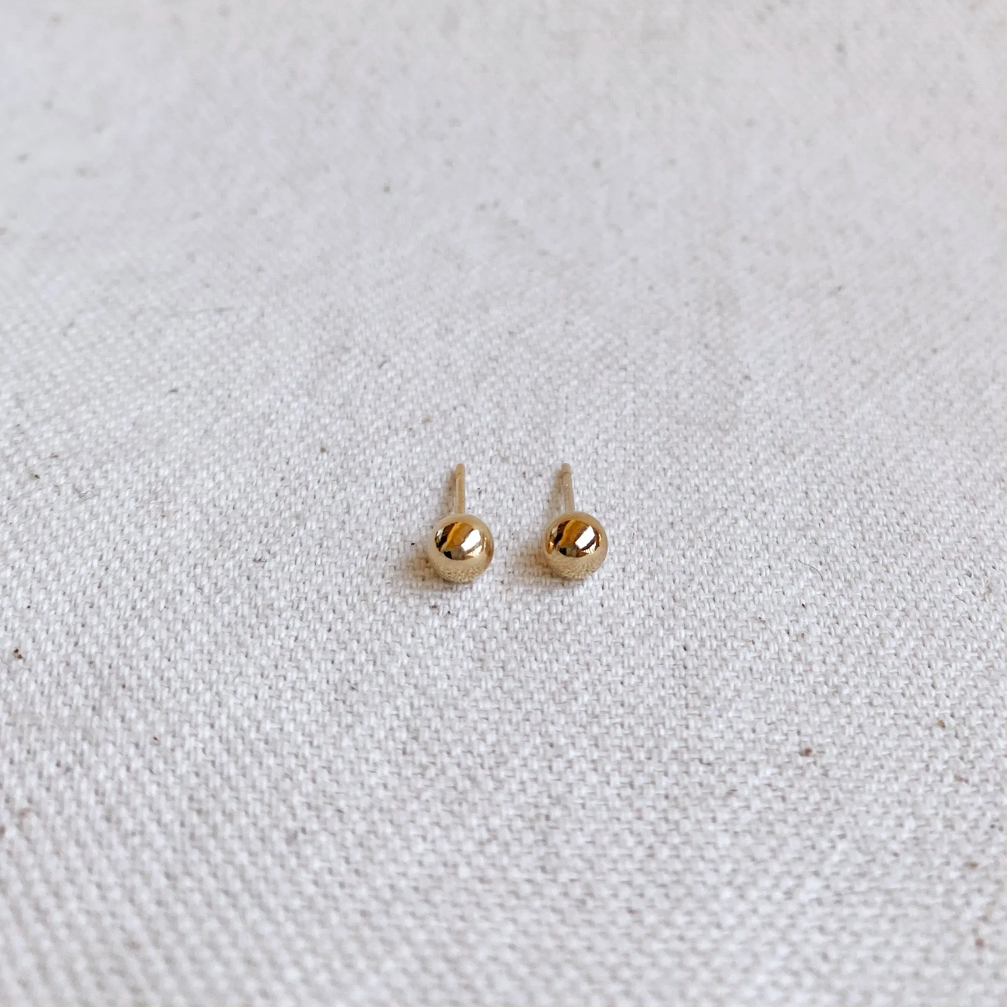 14k Gold Filled 4.0mm Ball Stud Earrings