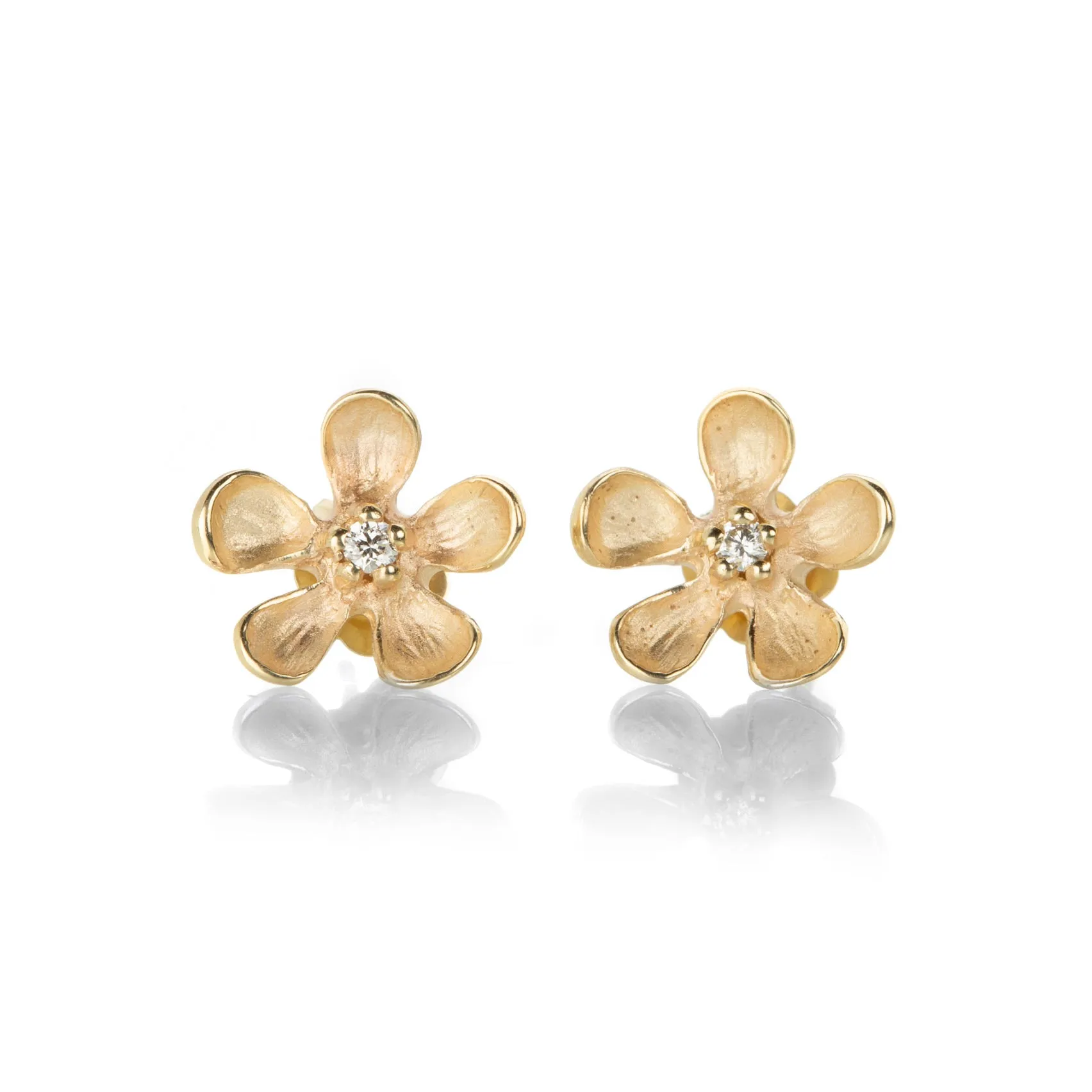 14k Large Flower Studs