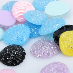 18*20mm Sea Shells Flatback Resin Kawaii Cabochons Diy Slime Charm Random mixed Jewelry accessories 20pcs 10281150