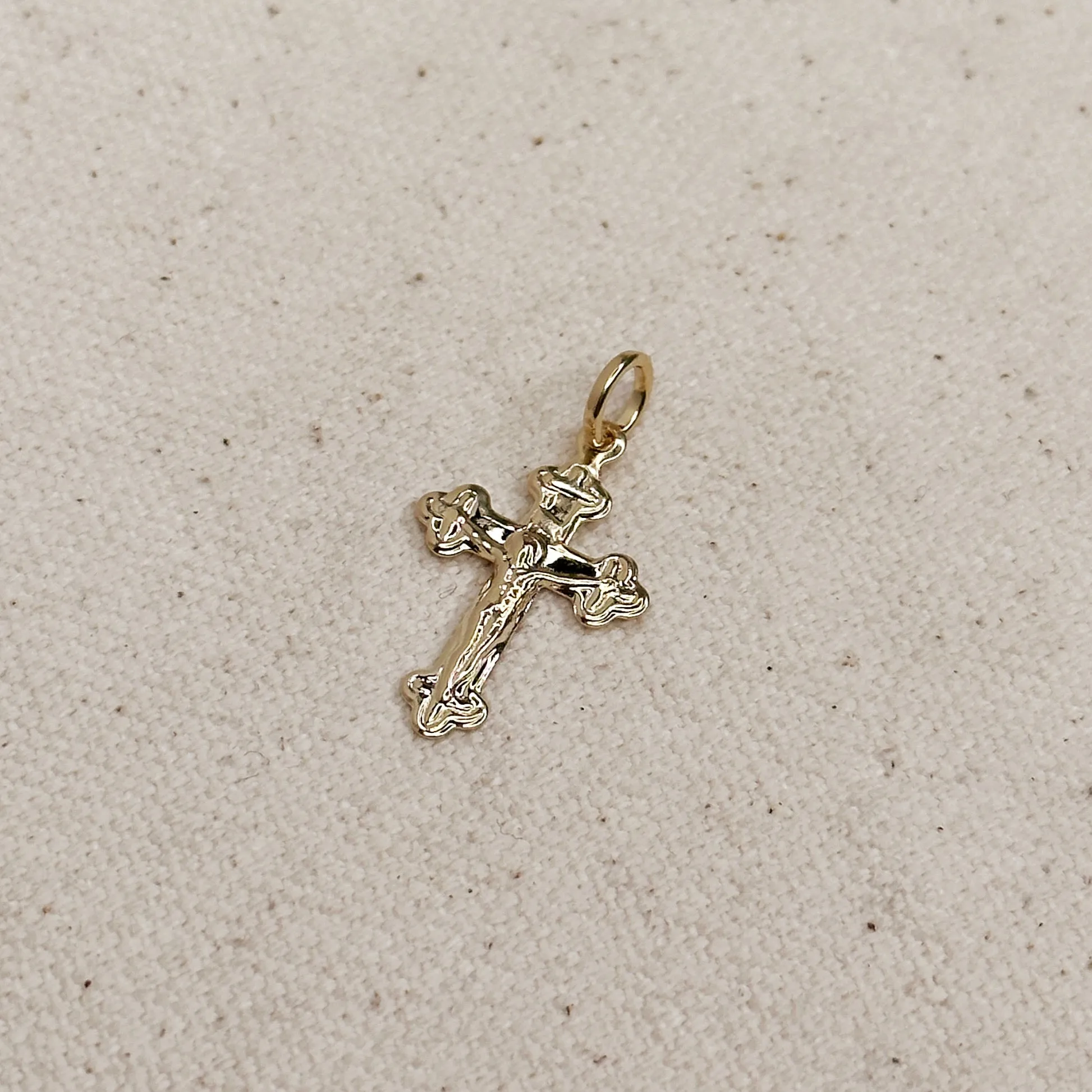 18k Gold Filled Delicate Crucifix Pendant