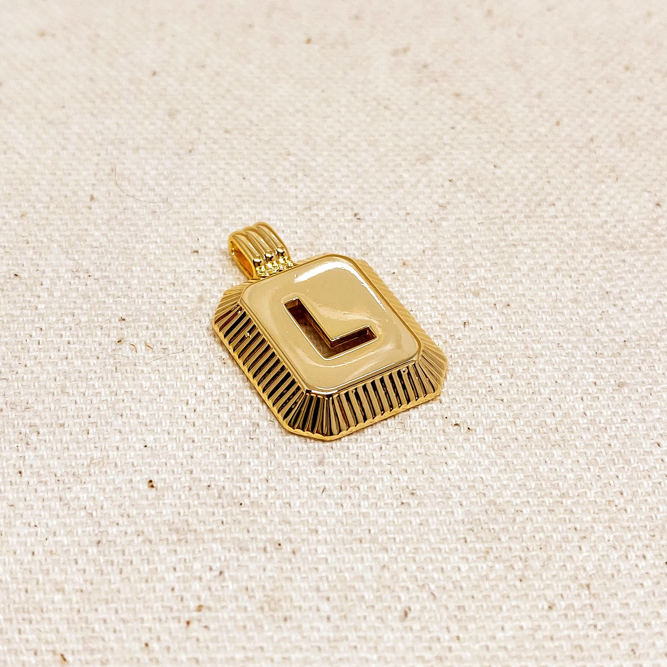 18k Gold Filled Initial Letter Pendant