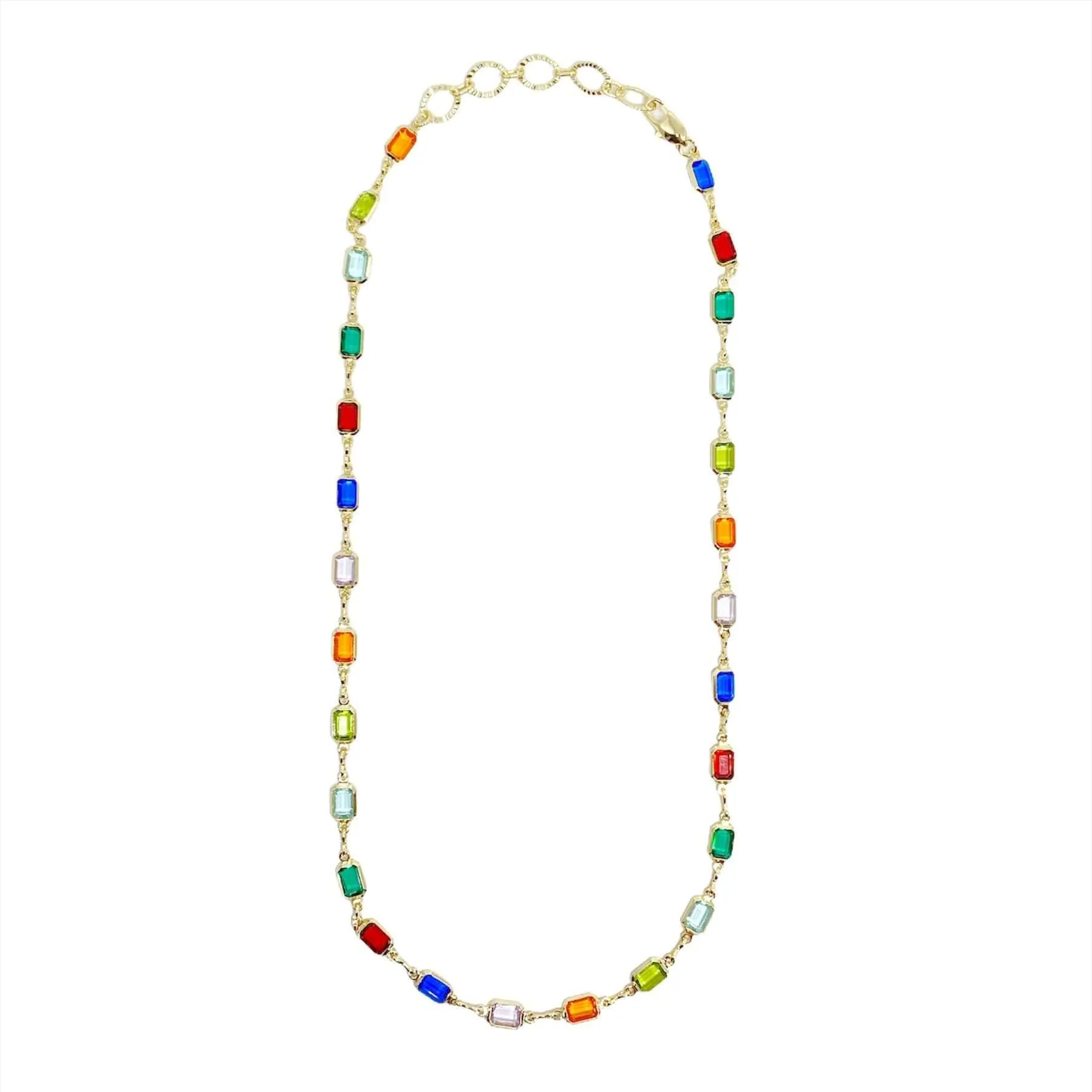 18k Gold Filled Multicolor Necklace For Wholesale