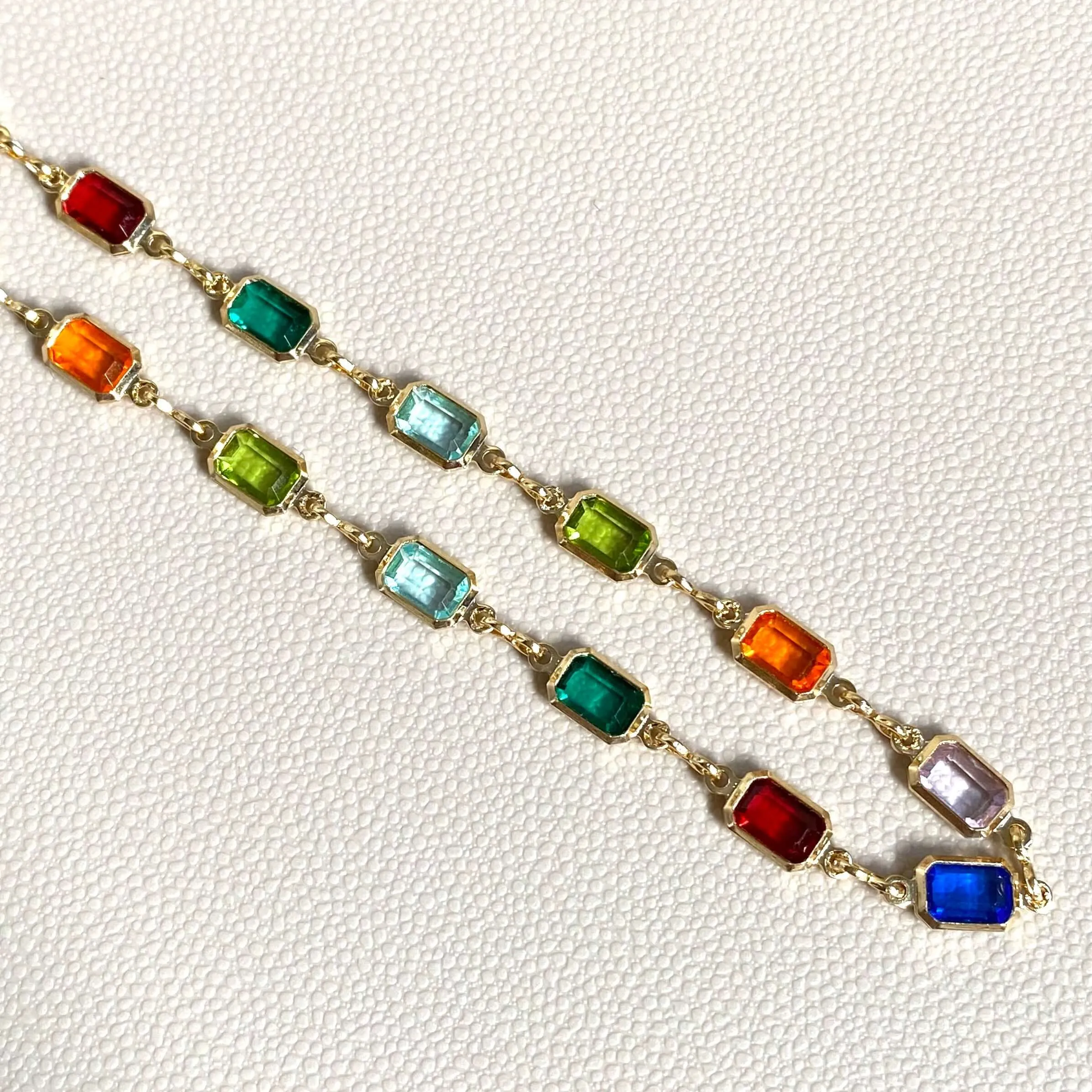 18k Gold Filled Multicolor Necklace For Wholesale