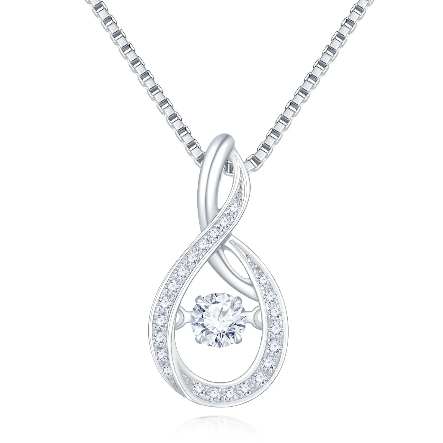 18K White Gold Diamond Pendant