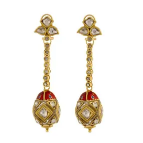 22k Gold Uncut Diamond Muniba Earring