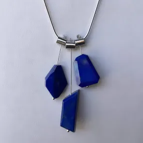 3 petal pivot geo lapis necklace