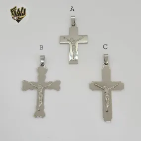 (4-2321) Stainless Steel - Crucifix Pendant.