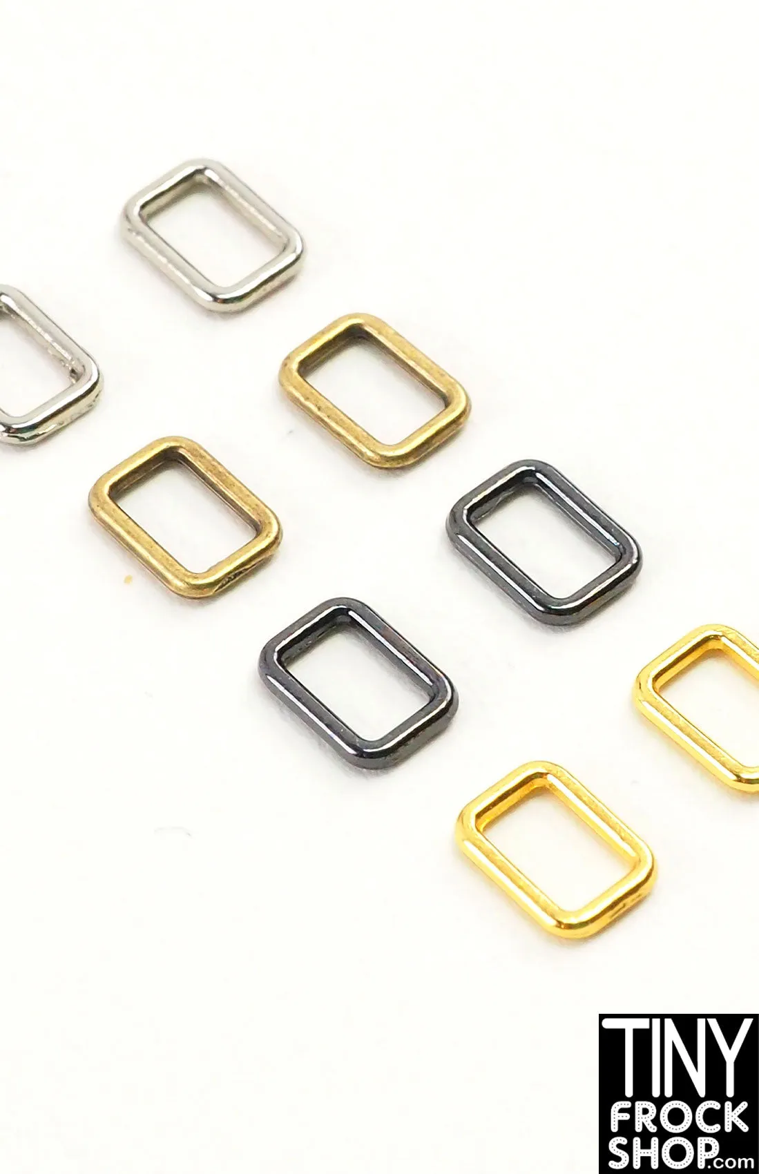 5MM - 12" Fashion Doll Mini Metal Rectangle Rings