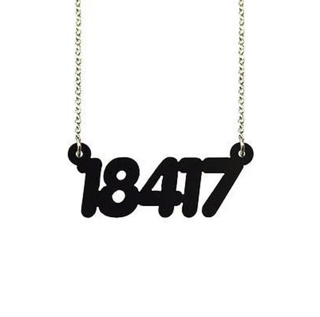 Acrylic Zip Code Necklace - 2 Sizes