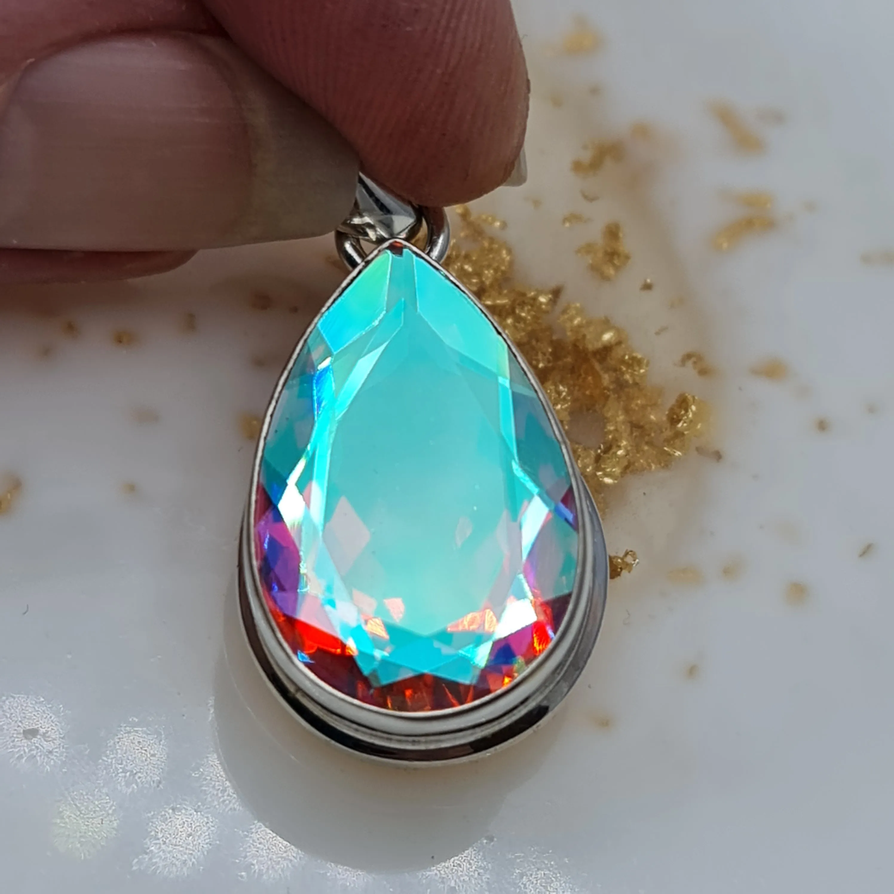 Angel Aura Quartz pendant