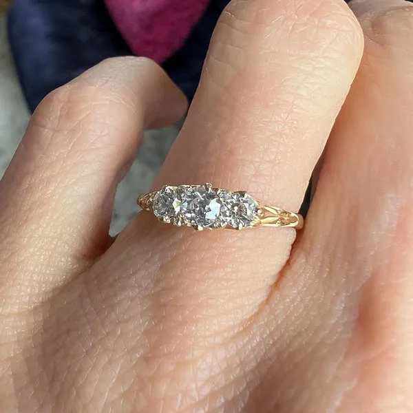 Antique Diamond Three Stone Ring