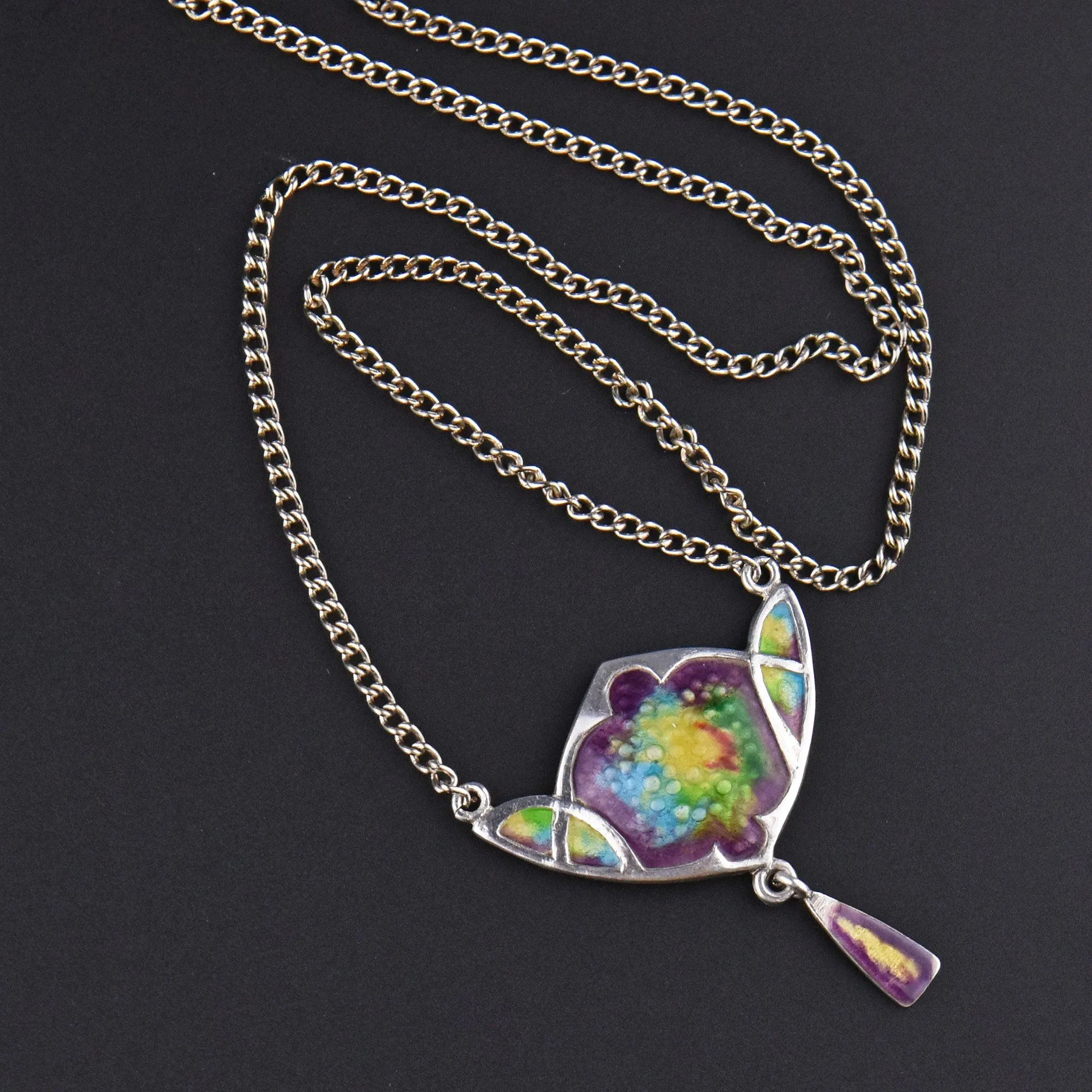 Art Nouveau Charles Horner Style Enamel Necklace