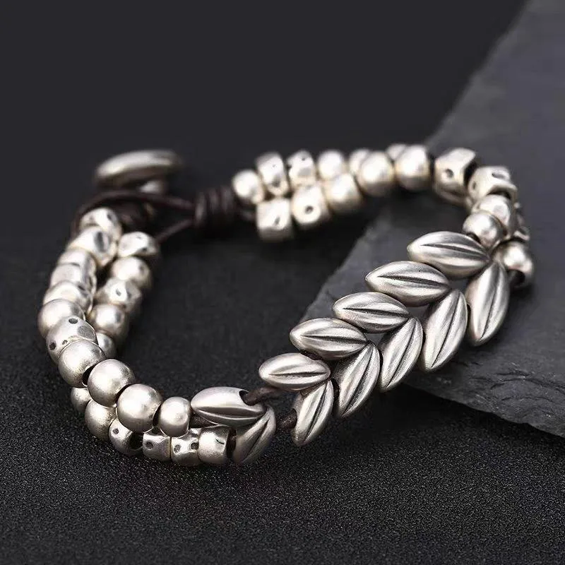 Auspicious Seeds Bracelet, 999 Silver