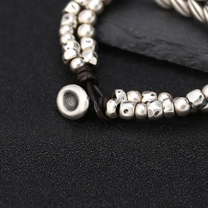 Auspicious Seeds Bracelet, 999 Silver