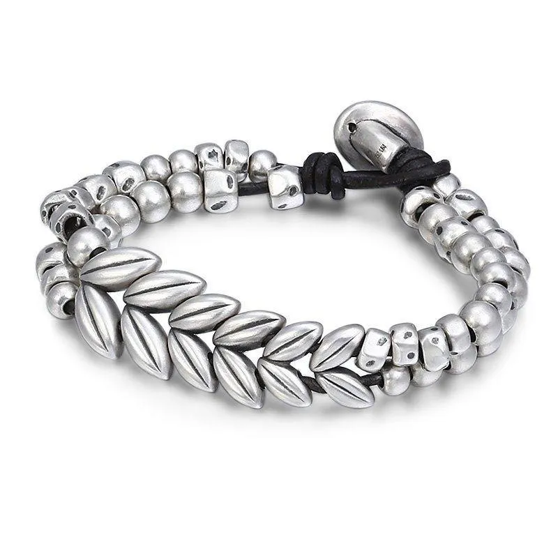 Auspicious Seeds Bracelet, 999 Silver