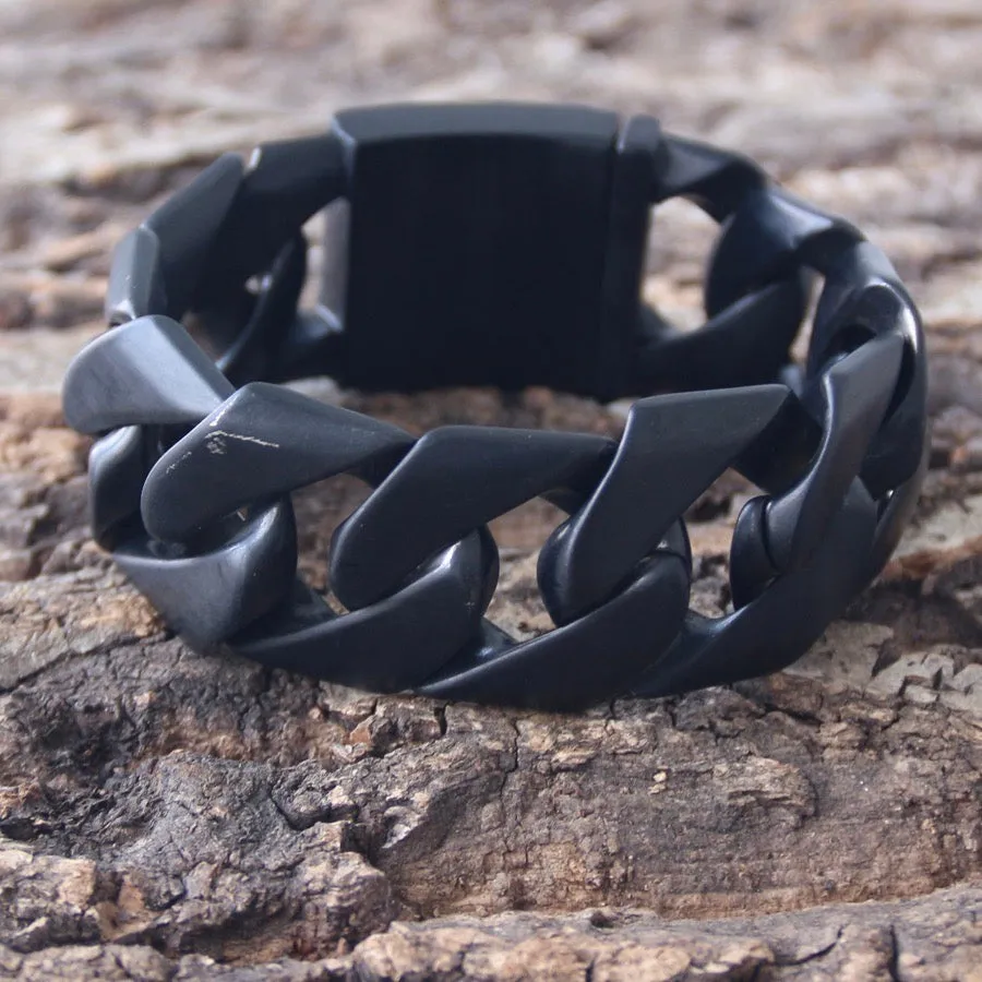 Bagger Bracelet - Matte Black - 1 Wide - The Custom - B21