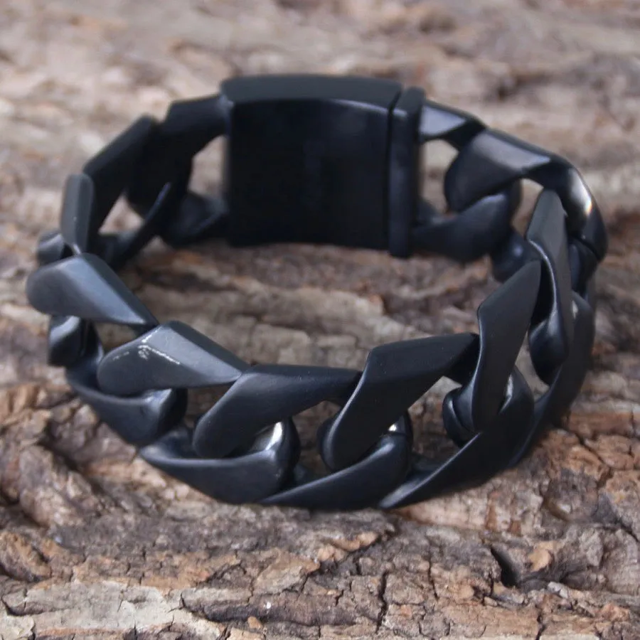 Bagger Bracelet - Matte Black - 1 Wide - The Custom - B21