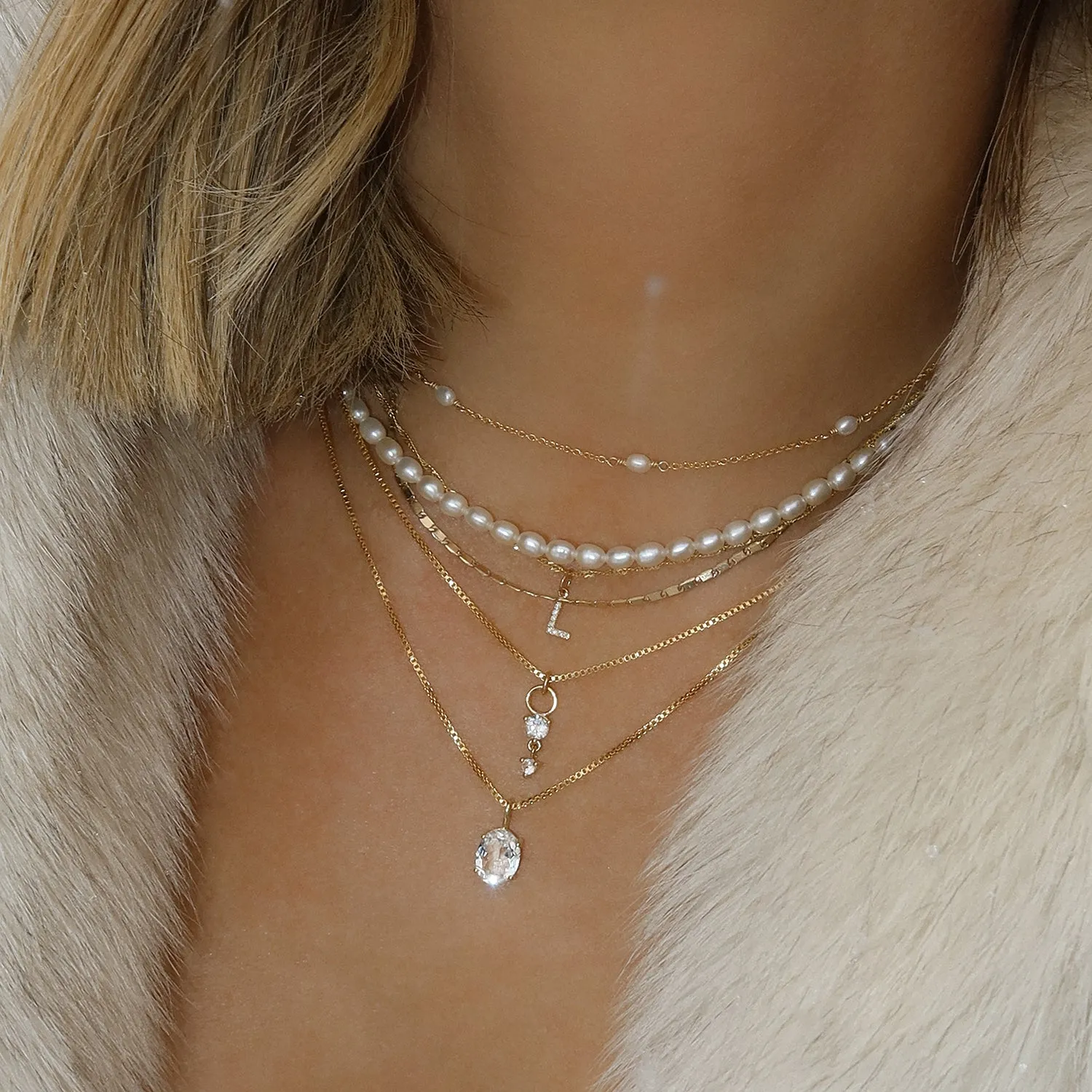 Baldwin Necklace | White Topaz