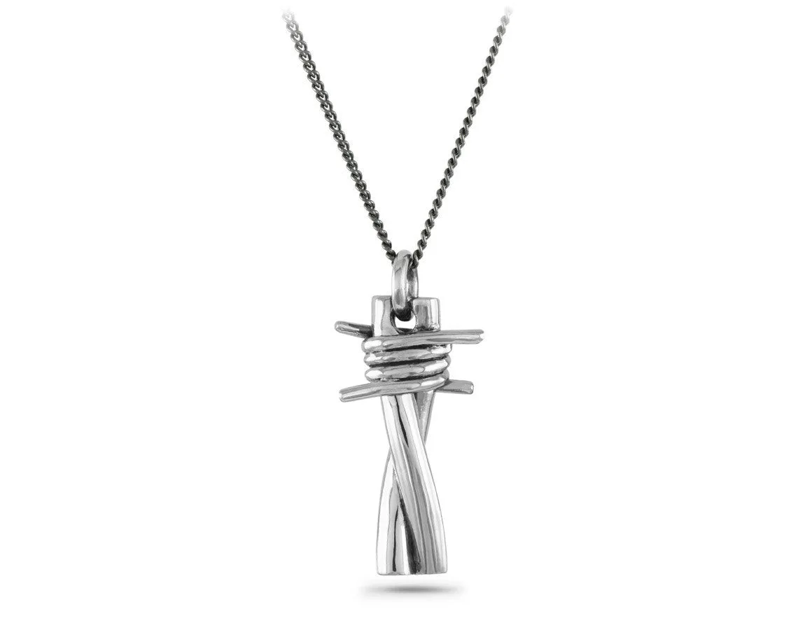 Barbed Wire Necklace - Silver