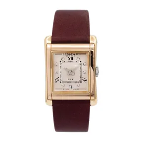 Bedat & Co. Geneve N07 728 Rectangular 27MM Diamond Dial 18K Yellow Gold Stainless Steel Ladies Watch