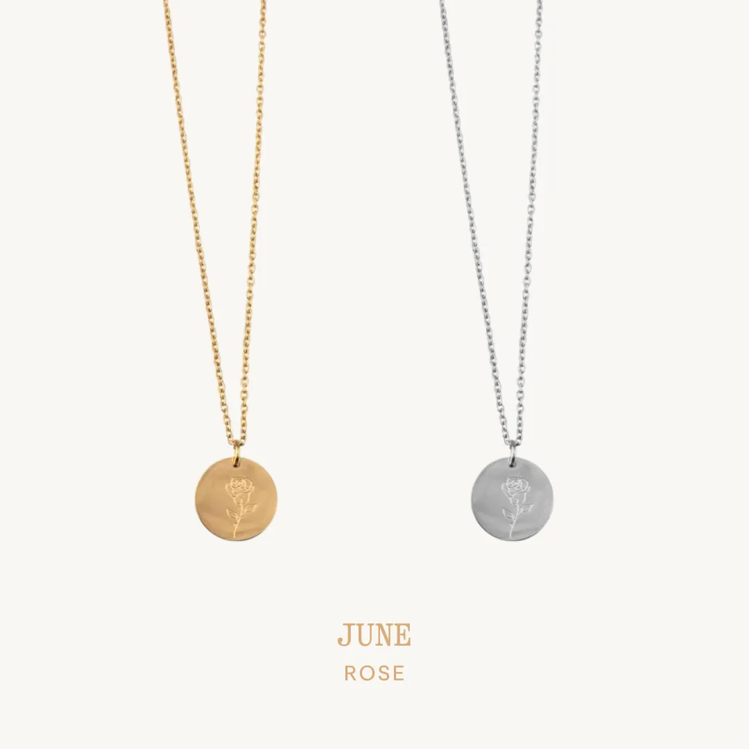 Birth Month Flower Necklace