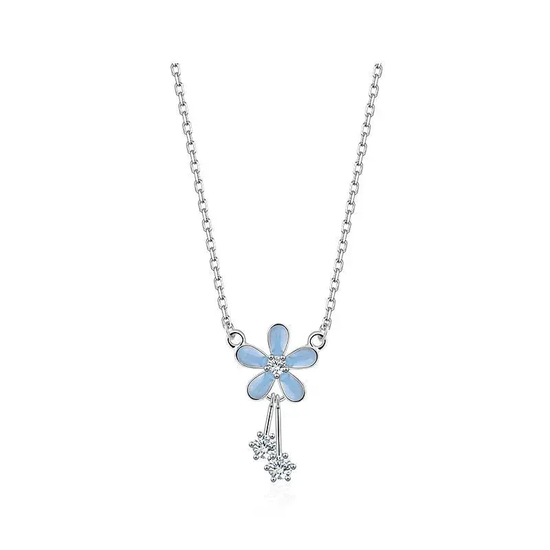 Blue Flower Necklace