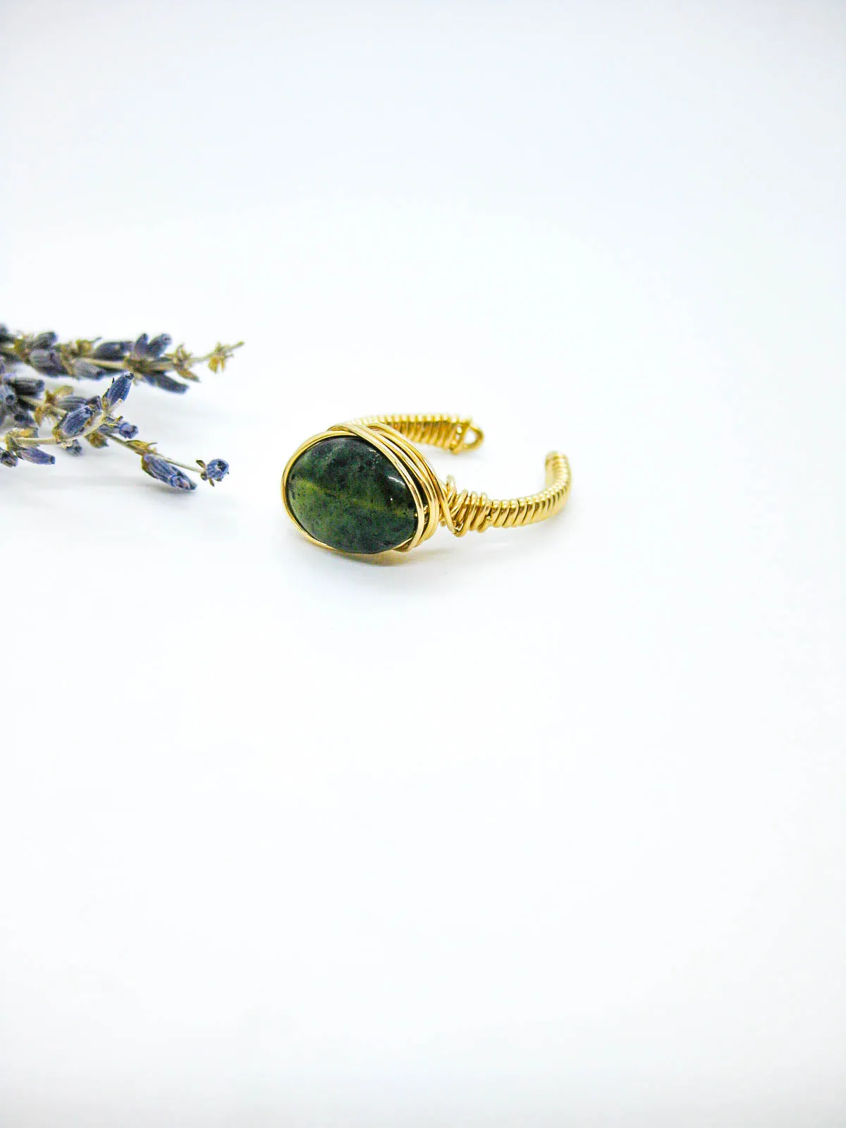 Calla: Jade Ring - r42