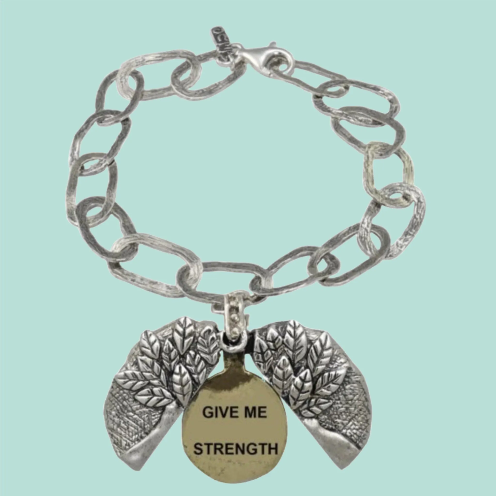 Charms Bracelet Sterling Silver 925 & Goldfilled Bluenoemi  Jewelry Give Me Strength