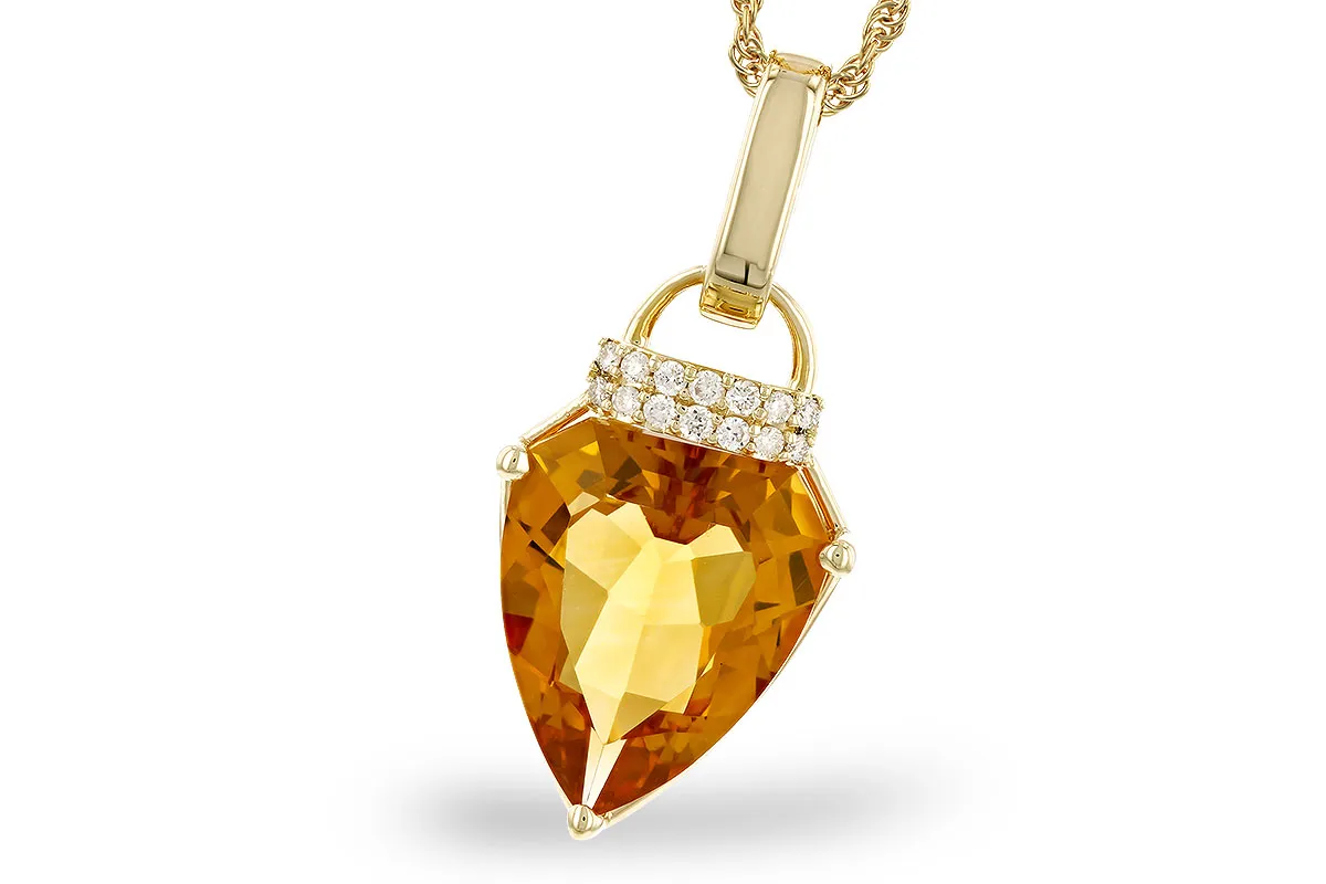 Citrine and Diamond Necklace