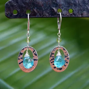 Cozumel - Sterling Silver Apatite Earrings