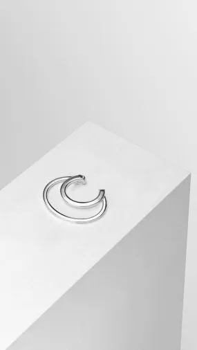 crescent silver ear cuff