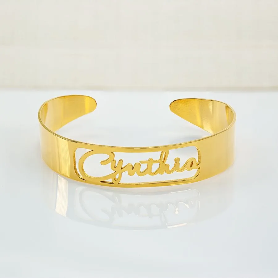 Cutout Script Name Bangle