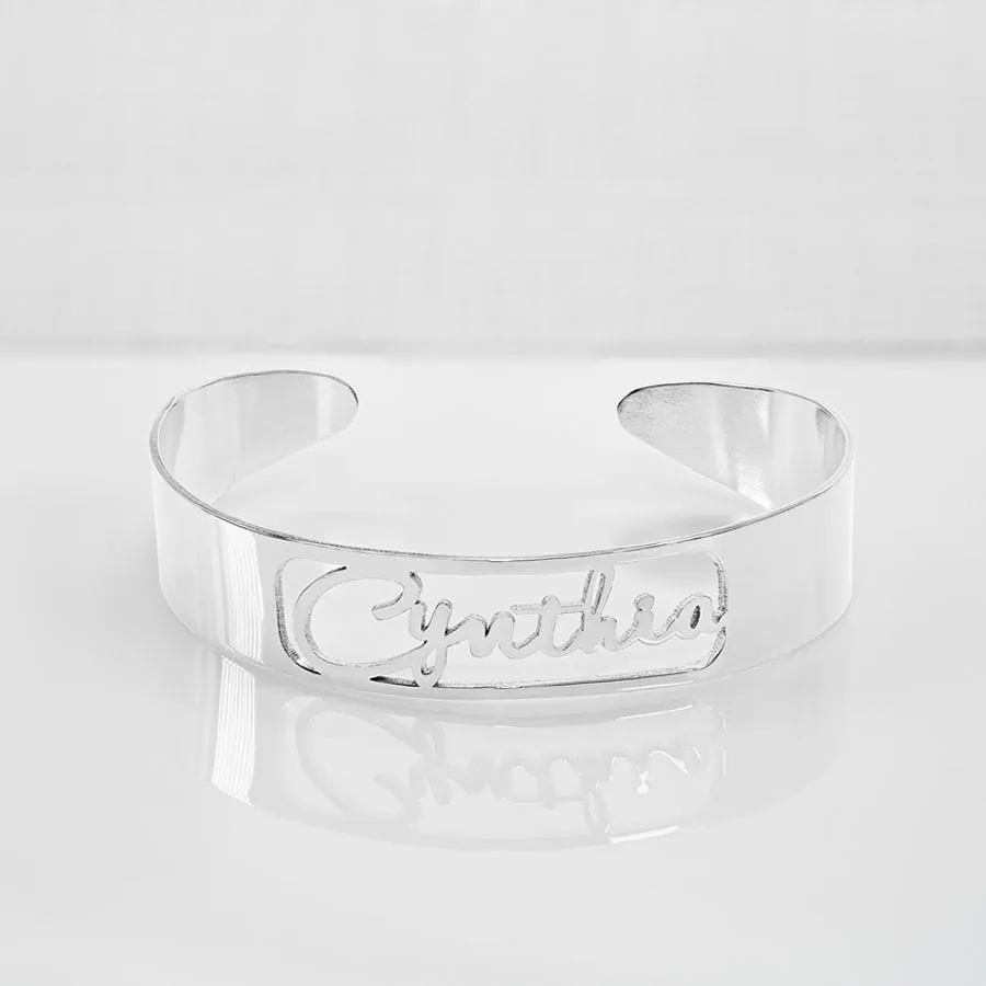 Cutout Script Name Bangle