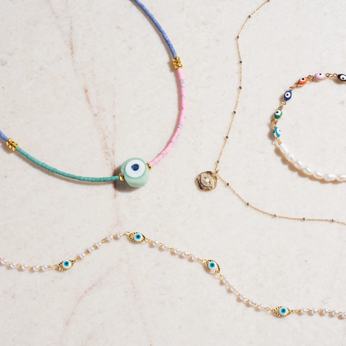 Daydreamer Evil Eye Necklace with Opal