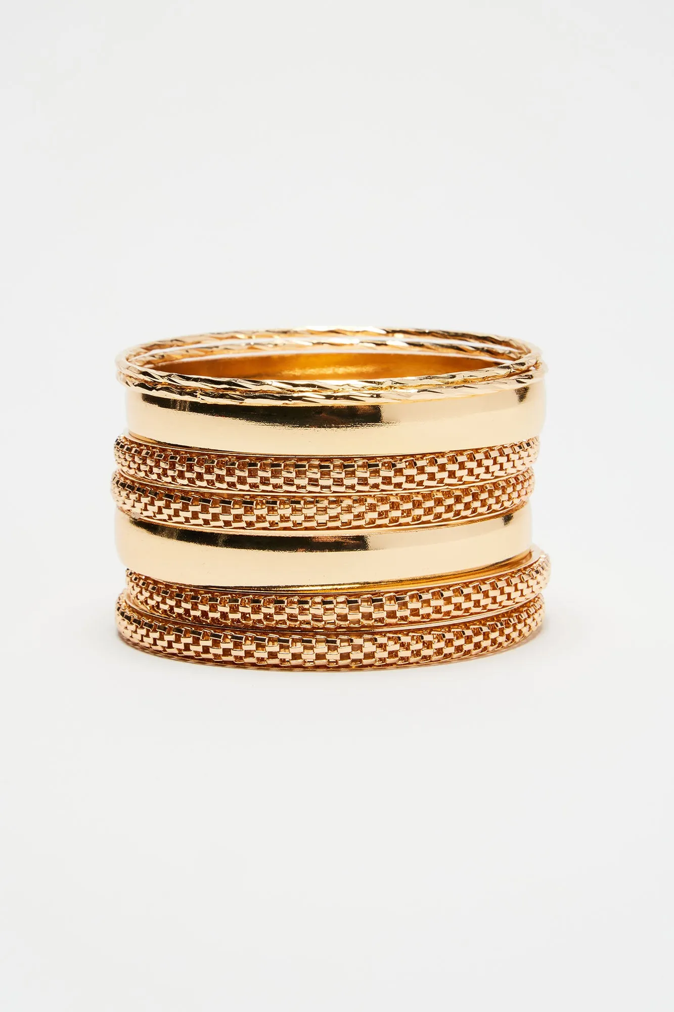 Del Mar Cliffs 8 Piece Bangle Set - Gold