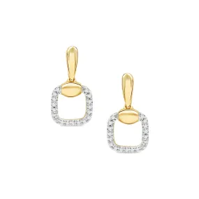 Delicate Diamond Outline Drop Earrings