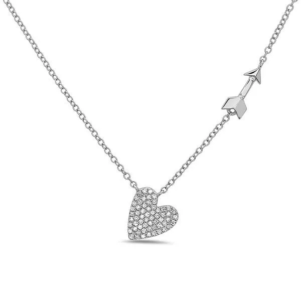 Diamond Heart & Arrow Pendant