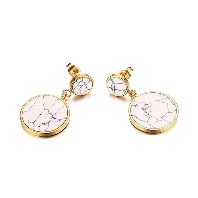 Dickens Marble Earrings