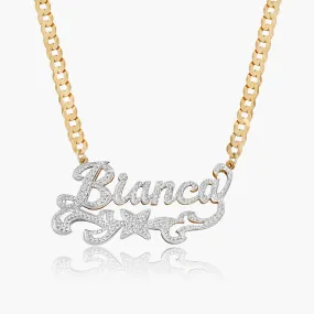 Double Plated Star Name Necklace